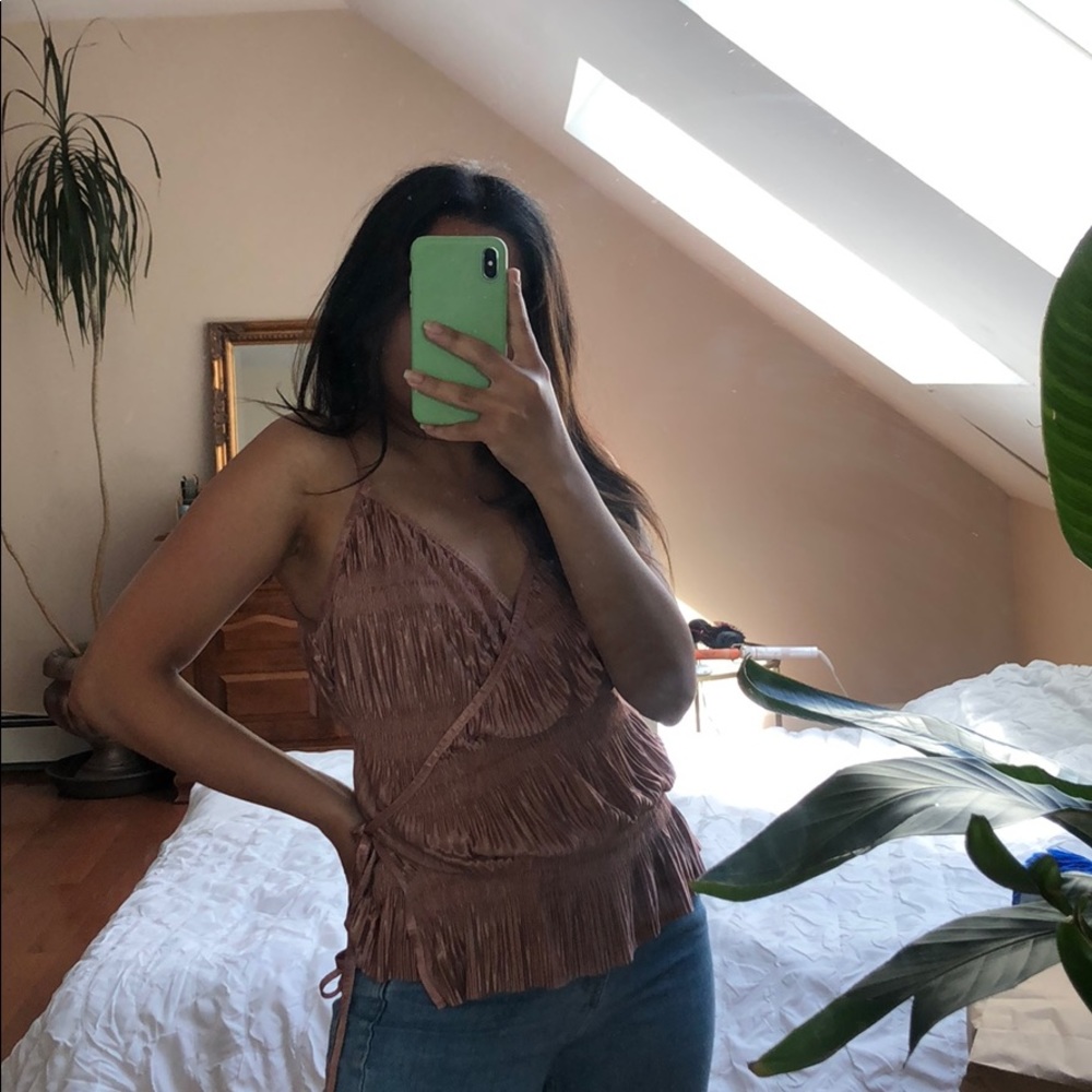 Rose gold wrap tank